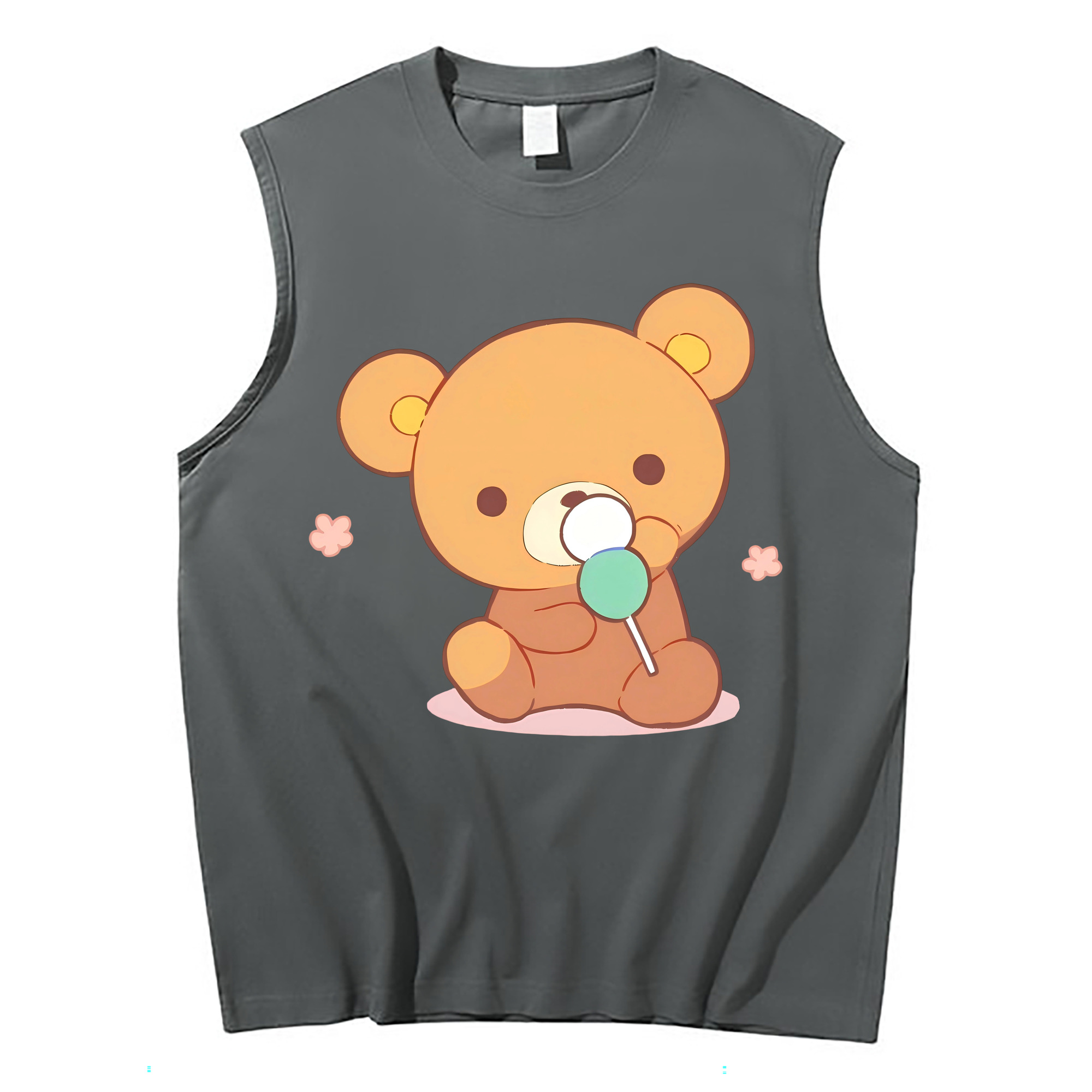 （画像用） リラックマ リラックマ キイロイトリ Rilakkuma Korilakkuma Kiiroitori コットン100％タンクトップ（フロントプリント）